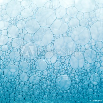 Picture of foam texture blue background